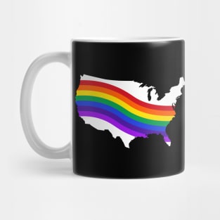 Gay Flag - America Map Mug
